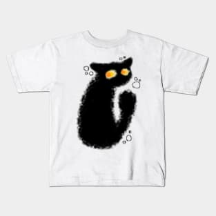 Bubbly Curious Cat MS paint Kids T-Shirt